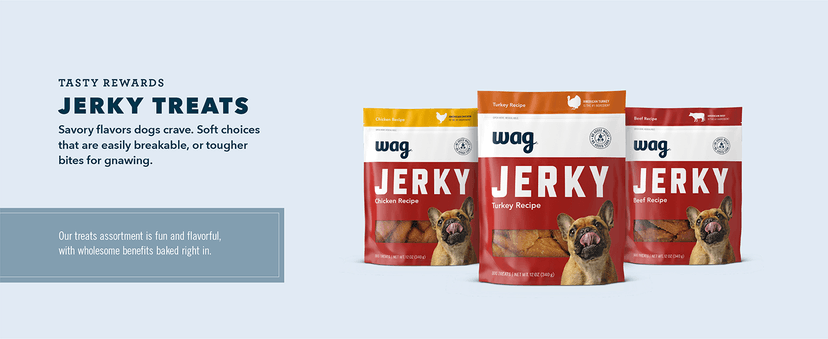 Amazon Brand - Wag Dog Treats, Chicken and Waffle Bites, 12 oz Resealable Pack of 1