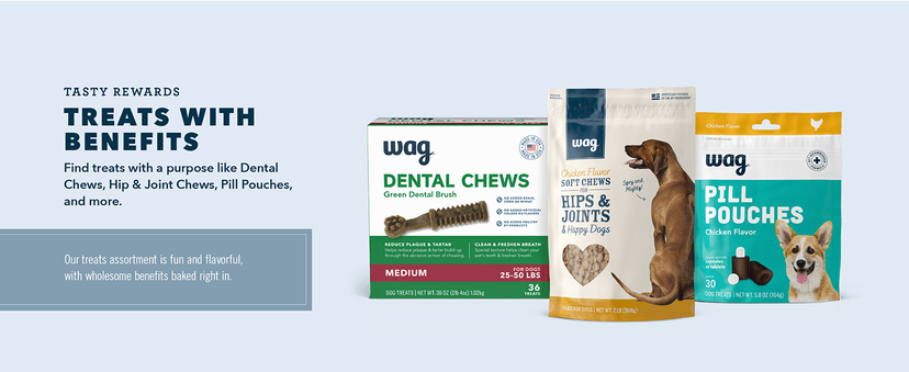 Amazon Brand - Wag Dog Treats, Chicken and Waffle Bites, 12 oz Resealable Pack of 1