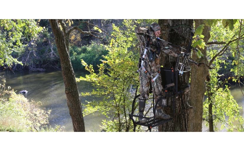Big Game Captain XC Hang-On Treestand, Lightweight Steel Construction with 14 x 8 in. Flip-Back Flex-Tek Seat, 300 lbs Weight Rating