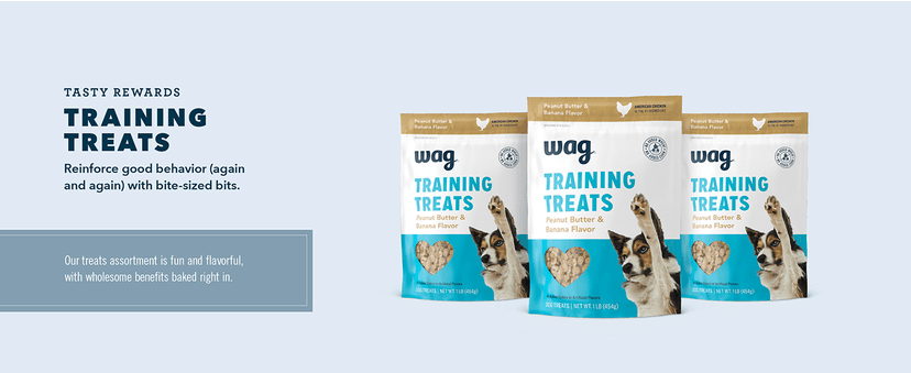 Amazon Brand - Wag Dog Treats, Chicken and Waffle Bites, 12 oz Resealable Pack of 1