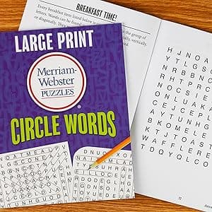 Large Print Merriam-Webster Puzzles 10 Booklet Set (Brain Games Large Print)
