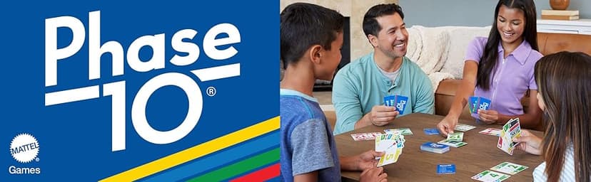 Mattel Games Phase 10 Card Game with 108 Cards, Great Game for Kids, Family or Adult Game Night, Ages 7 Years and Older