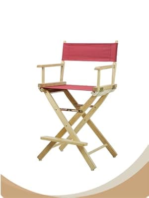 Casual Home 24" Director's Chair Black Frame-with Black Canvas, Counter Height