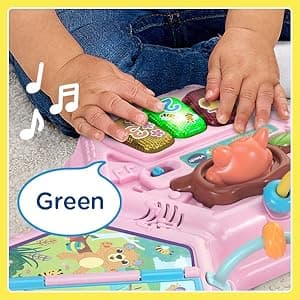 VTech Buzz and Learn Activity Table with Seven Interactive Play Zones, Pink