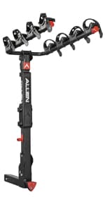 Allen Sports Deluxe 4-Bike Hitch Mount Rack (2-Inch Receiver) , Black