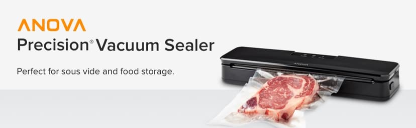 Anova Culinary Vacuum Sealer, Slim & Compact, Includes 10 Pre-Cut Bags (BPA-Free), Wet & Dry Dual Food Vacuum Sealer Machine for Sous Vide and Long-Term Storage, 2-Year Warranty