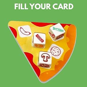 University Games, Pizza Party Dice Game, Dice Game for Kids and Families, Ages 6+
