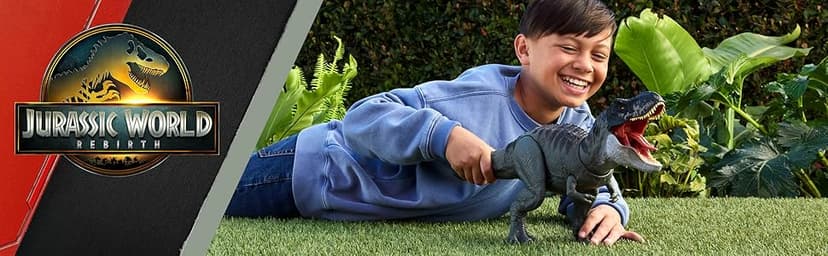 Mattel Jurassic World Rebirth Power Devour Tyrannosaurus Rex Dinosaur Figure with Tongue Activated Constant Chomp, Lights & Sounds, Digital Play