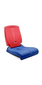 Step2 Foldable Adult Flip Seat, Portable Outdoor Chair for Poolside, Tailgating, Camping, Picnic Chair, Provides Back Support When Sitting on Ground, White