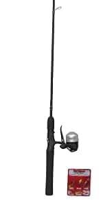 Zebco 33 Micro Spincast Reel and Fishing Rod Combo, 2-Piece Rod with Durable Fiberglass Fishing Pole, Quickset Anti-Reverse Fishing Reel with Bite Alert