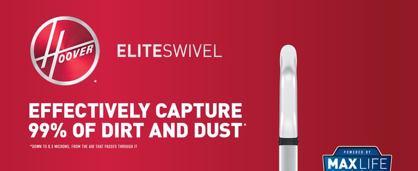 Hoover MAXLife Elite Swivel Vacuum Cleaner, Bagless Upright Vacuum, HEPA Media Filtration, MAXLife System, WindTunnel Technology, Corded Vacuum Cleaners for Home Use
