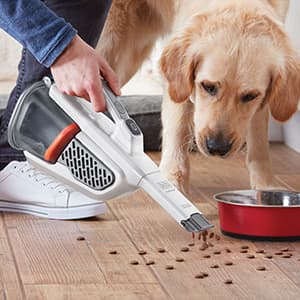 BLACK+DECKER Dust Buster Hand Held Vacuum Cordless Rechargeable, Portable Vacuum for Car, Extended Runtime, Powerful Suction, Extra Long Crevice Tool, AdvancedClean+ (HHVK320J10)