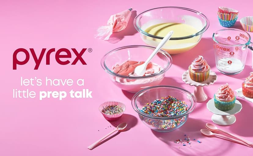 Pyrex Essentials (3-Pack) Glass Measuring Cups Set, (1, 2 & 4 Cup) Measuring Cups For Prepping, Baking and Cooking, Preheated Oven, Dishwasher, Freezer, and Microwave Safe