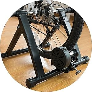 BalanceFrom Bike Trainer Stand Steel Bicycle Exercise Magnetic Stand with Front Wheel Riser