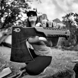 Gerber Gear Pack Hatchet - 3.5" Steel Blade Axe with Full Tang - Survival, Bushcraft and Camping Gear - with Mountable Nylon Sheath - Brown