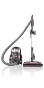 Kenmore 22614 Pet Friendly Lightweight Bagless Compact Canister Vacuum with Pet Powermate, HEPA, Extended Telescoping Wand, Retractable Cord and 2 Cleaning Tools-Purple