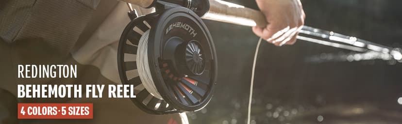 Redington Behemoth Fly Reel – Heavy-Duty Carbon Drag, Large Arbor, Die-Cast Frame & Deep V-Spool – Freshwater & Saltwater Fly Fishing Reel for Trout, Bass, Salmon & Big Game – 5/6 to 11/12 Weights
