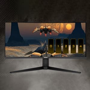 ASUS VG34VQL1B TUF 34 Inch Curved Gaming Monitor - WQHD (3440x1440), 165Hz, 1ms, Extreme Low Motion Blur, FreeSync Premium, Eye Care, Height Adjustable, DisplayHDR 400, DisplayPort, HDMI, USB