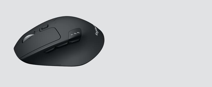 Logitech M720 Triathlon Wireless Mouse, Bluetooth, USB Unifying Receiver, 1000 DPI, 6 Programmable Buttons, 2-Year Battery, Compatible with Laptop, PC, Mac, iPadOS - Black