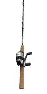 Zebco 33 Cork Reel and Fishing Rod Combo, Graphite Rod with Cork Handle, QuickSet Anti-Reverse Fishing Reel with Bite Alert, Black