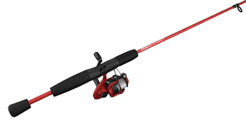 Zebco Slingshot Spinning Reel and Fishing Rod Combo, 2-Piece Medium-Light Durable Fiberglass Rod, Comfortable EVA Handle, Pre-Spooled with 8-Pound Cajun Fishing Line