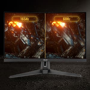 ASUS TUF Gaming VG27VH1B 27” Curved Monitor, 1080P Full HD, 165Hz (Supports 144Hz), Extreme Low Motion Blur, Adaptive-sync, FreeSync Premium, 1ms, Eye Care, HDMI D-Sub, Black