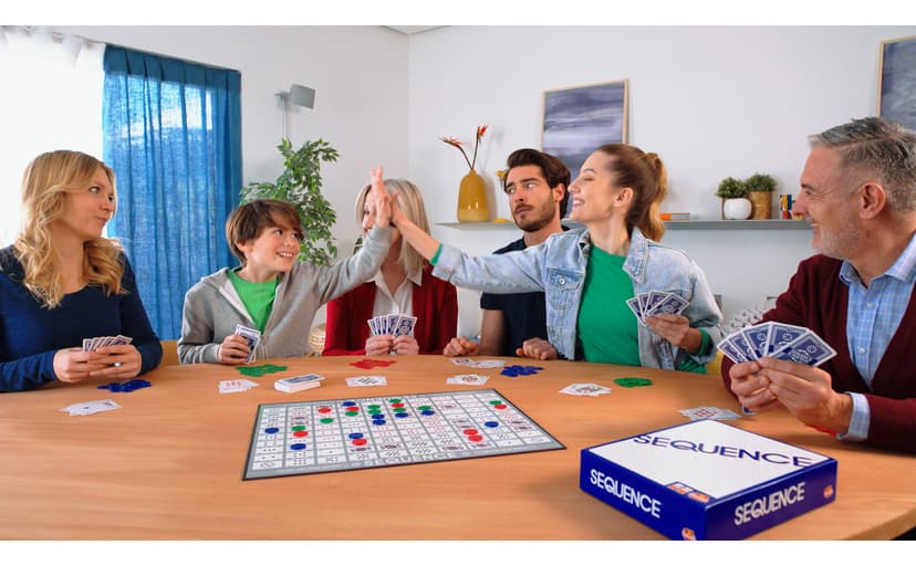 SEQUENCE- Original SEQUENCE Game with Folding Board, Cards and Chips by Jax ( Packaging may Vary ) White, 10.3" x 8.1" x 2.31"
