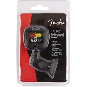 Fender FCT-2 Professional Multi-Instrument Clip-On Tuner for Guitar, Bass, Ukulele, and Violin
