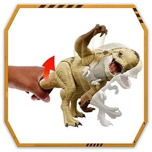 Mattel Jurassic World Rebirth Distortus Rex Rumble N Rampage Dinosaur Action Figure 22 Inch with 2 Attack Actions, Content-Accurate, Digital Play
