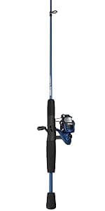 Zebco Slingshot Spinning Reel and Fishing Rod Combo, 2-Piece Medium-Light Durable Fiberglass Rod, Comfortable EVA Handle, Pre-Spooled with 8-Pound Cajun Fishing Line