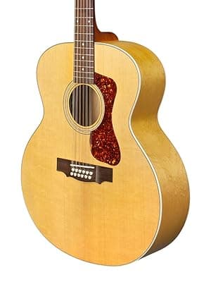 GUILD Guitars F-2512E Maple 12-string Acoustic Guitar, Blonde Jumbo Archback Solid Top, Westerly Collection