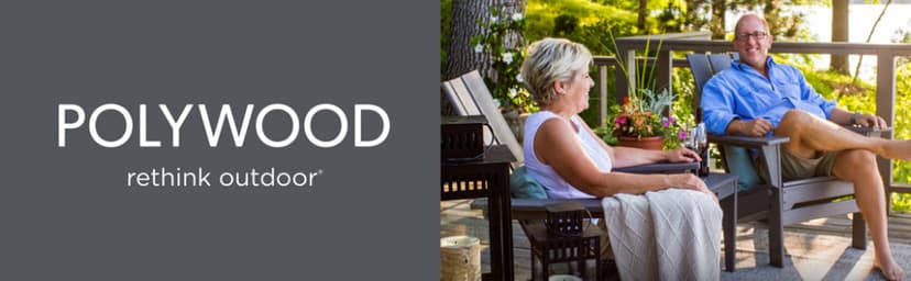 Polywood Nautical Curveback Adirondack Chair, HDPE Outdoor Patio Furniture for Deck, Pool, Garden, Made in USA