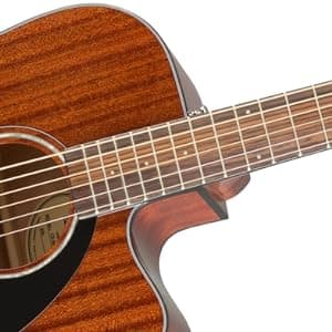Fender CD-60SCE All-Mahogany Dreadnought Cutaway Acoustic Electric Guitar, with 2-Year Warranty, Fishman Pickup and Preamp System, Natural