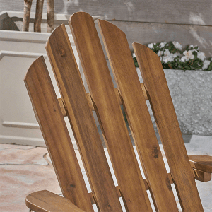 Christopher Knight Home Cara Outdoor Adirondack Acacia Wood Rocking Chair, Dark Brown Finish
