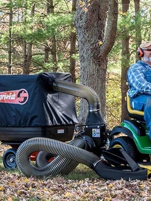 Agri-Fab 45-0630 Large Capacity 29 CU FT Soft Top Mow-N-Vac, Tow Behind Lawn Vacuum, Leaf Vacuum, Gas Powered, Easy Single Lever Dumping