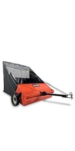 Agri-Fab 45-0320 42" Tow-Behind Lawn Sweeper, 12 cu. ft Hopper Bag Capacity; Leaf & Grass Catcher, with Adjustable Brush Height and Easy to Use Dumping Rope