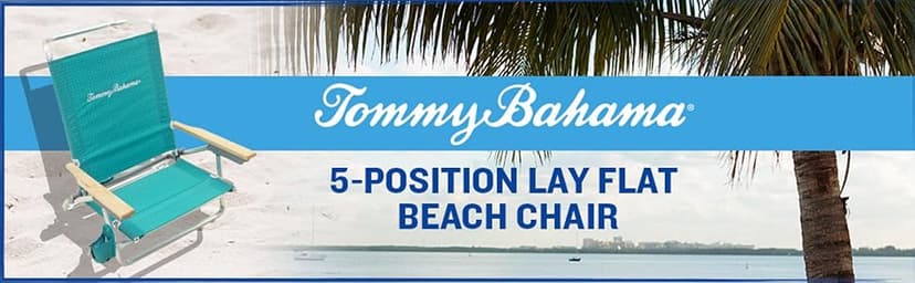 Tommy Bahama Hi-Boy 17" Seat Height 4-Position Lace-Up Suspension Folding Beach Backpack Chair