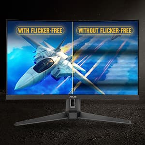 ASUS TUF Gaming VG27VH1B 27” Curved Monitor, 1080P Full HD, 165Hz (Supports 144Hz), Extreme Low Motion Blur, Adaptive-sync, FreeSync Premium, 1ms, Eye Care, HDMI D-Sub, Black