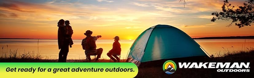 2 Person Outdoors Camping Tent with Rain Fly and Carrying Bag - Lightweight Outdoor Pop Up Tents for Camping Essentials, Music Festivals, Backpacking, Hiking, or Beach Shelter by Wakeman Outdoors