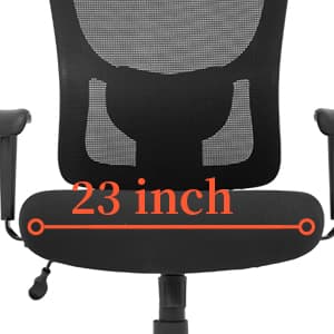 Big and Tall Office Chair Ergonomic Chair 400lbs Wide Seat Executive Desk Chair with Lumbar Support Adjustable Armrest Headrest High Back Mesh Computer Chair Rolling Swivel Task Chair(Black)