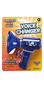 Toysmith Tech Gear Multi Voice Changer – Megaphone Toy with 8 Voice Effects and LED Lights – Fun Outdoor Toy for Kids Ages 5+ – Cool Gag Gifts or Birthday Gift Idea – Colors May Vary, Battery Included