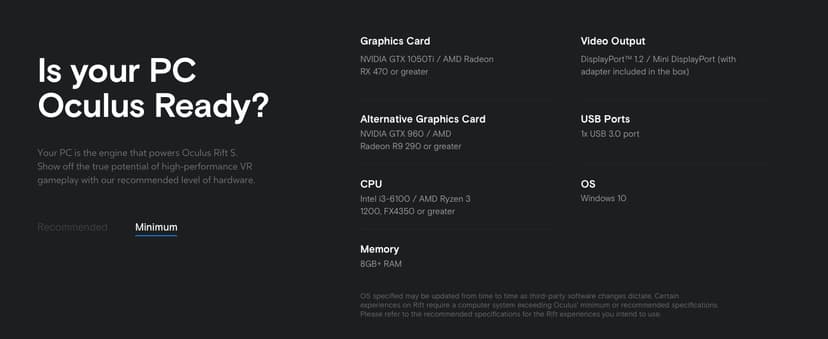 Oculus Rift S PC-Powered VR Gaming Headset