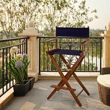 American Trails Extra-Wide Premium 30" Director's Chair Black Frame with Black Canvas, Bar Height