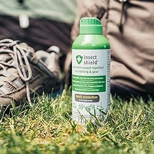 Insect Shield Premium Permethrin Spray - Tick, Flea, Fly, Mosquito, Chigger, Spider & Bed Bug Repellent for Clothing, Gear, Furniture, & Tents, Last up to 60 Days, Clear, 6 Oz Aerosol