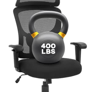 Big and Tall Office Chair Ergonomic Chair 400lbs Wide Seat Executive Desk Chair with Lumbar Support Adjustable Armrest Headrest High Back Mesh Computer Chair Rolling Swivel Task Chair(Black)