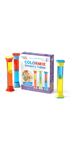 hand2mind Sensory Fidget Tubes, Sensory Toys, Travel Toys, Quiet Fidgets for Classroom, Calm Down Corner Supplies, Anxiety Relief Items for Kids, Toddler Stocking Stuffers, for Kids