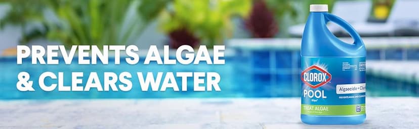 Clorox® Pool&Spa™ Swimming Pool Algaecide and Clarifier, Prevents and Treats Pool Algae, Clears Water, 128 Fl Oz (Pack of 1)