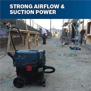 BOSCH VAC090AH Portable 9 Gallon Dust Extractor with Auto Filter Clean and HEPA Filter