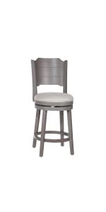 Hillsdale Fairfox 24.5" Wood Swivel Counter Height Stool, White
