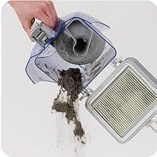 Kenmore Pet-Friendly Lightweight HEPA Canister Vacuum with Variable Modes, Retractable Cord, and Pet Brush - Blue